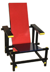 gerrit rietveld red and blue chair design